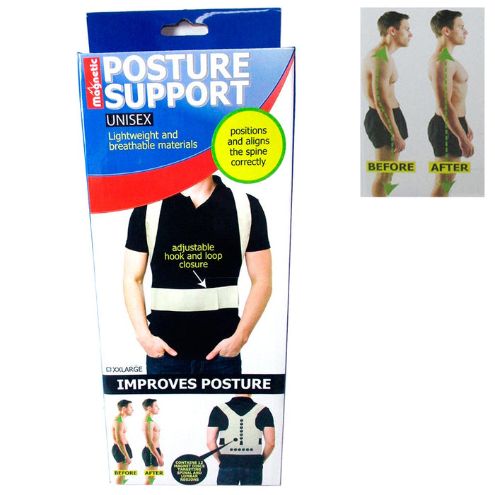 Magnetic Posture Corrector Support Brace Therapy Comfort Shoulder Back Relief 2X