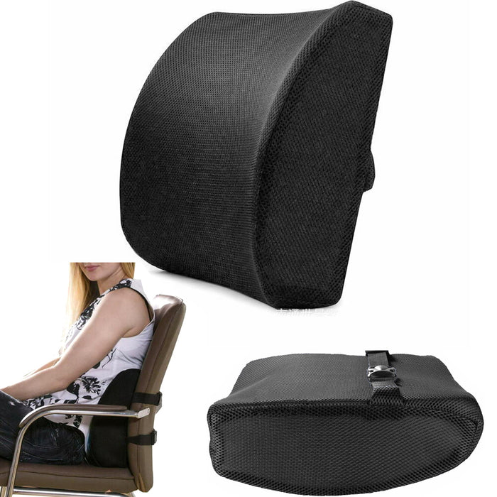 1pc Seat Cushion For Office Chair, Car Back Support Lumbar Pillow