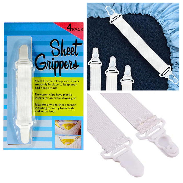 4 Pcs Bed Sheet Holder Straps Mattress Grippers Fasteners