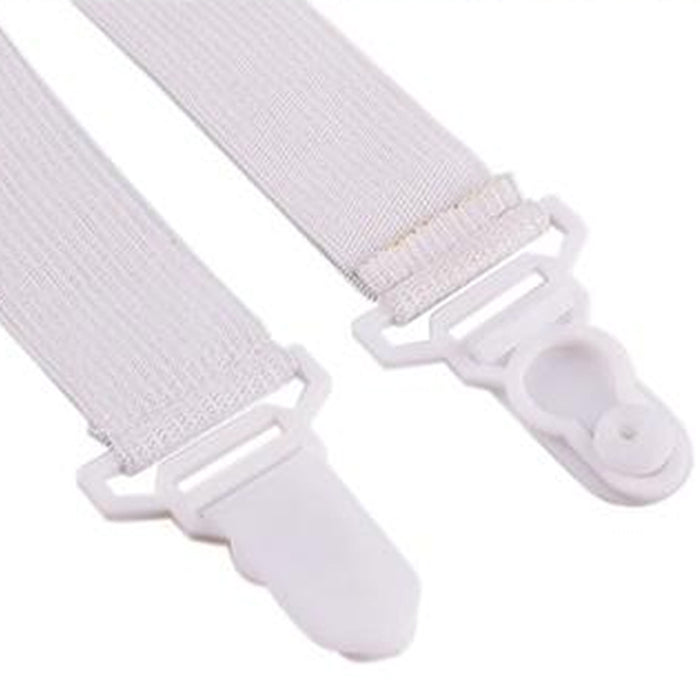 4 Pc Sheet Grippers Bed Mattress Cover Straps Fasteners Elastic Suspender Clips