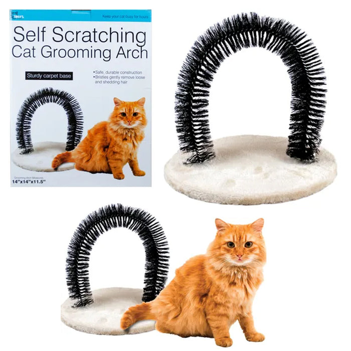1 Cat Arch Scratching Post Scratch Massaging Scratcher Pet Grooming Play Toy