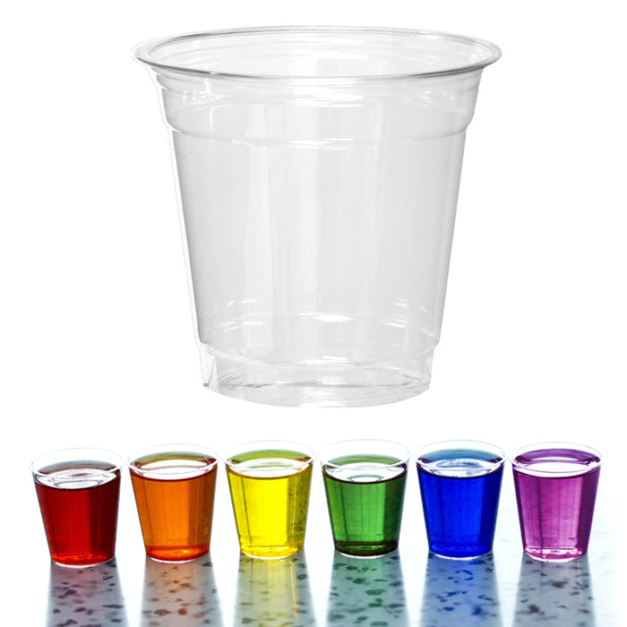 60 X Disposable Shot Glasses Clear Hard Plastic 2oz 59ml Party Cups Catering Bar