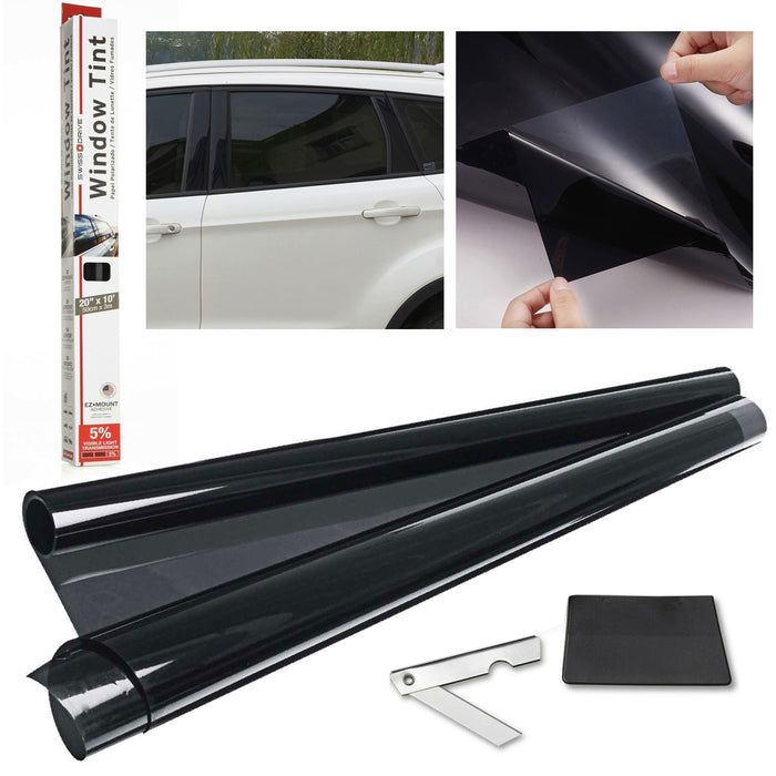 Universal CAR 20" x 10 Feet 5% Window Tint Film Roll Sun UV Glass Sticker Kits