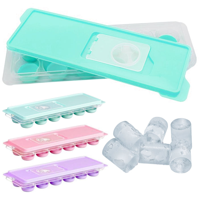 4 Push Out Ice Cube Trays Easy Pop Out Round Cubes Flexible