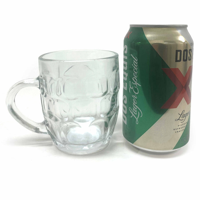 2 Pc Glass Beer Mug Pilsner Glass Cups Clear Coffee Tea Hot Cold Beverage 8.6Oz