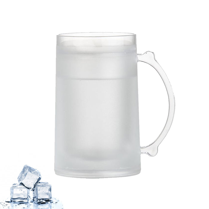 4 Set Freezer Mugs 14 oz Frosty Freezer Mug Keep Drink Cold Ice Frozen Cup New