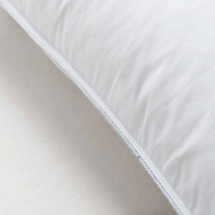 2 Pc Feather & Down Blend Bed Pillows 100% Cotton Cover Ultra Premium Queen Firm