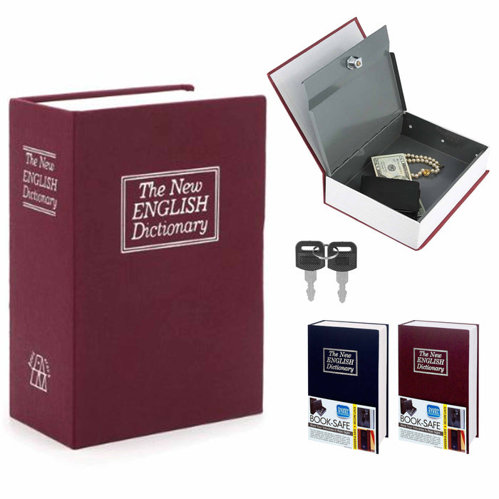 1 Dictionary Hidden Book Safe Home Security Shelf Secret Hide Away Valuable Cash