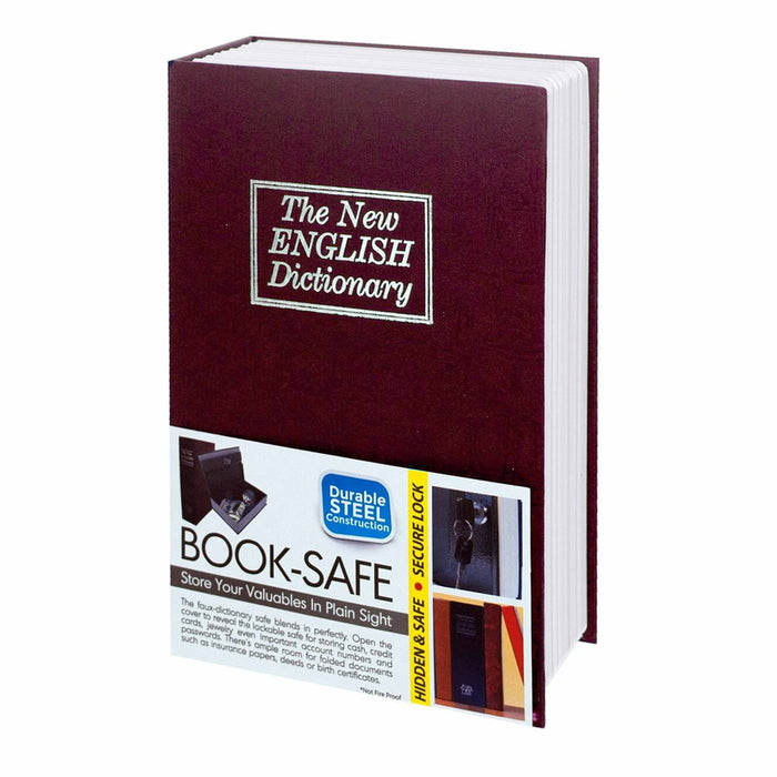 1 Dictionary Hidden Book Safe Home Security Shelf Secret Hide Away Valuable Cash