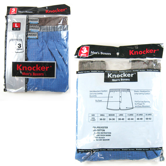 6 Mens Plaid Boxer Shorts Lot Underwear Pack Size L 38-40 Comfort Waistband New