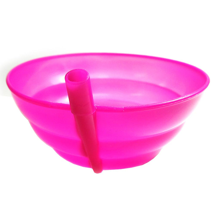 8 Pc Kids Sip A Bowl Cereal Built In Straw BPA Free Plastic Soup Drink Food Dish
