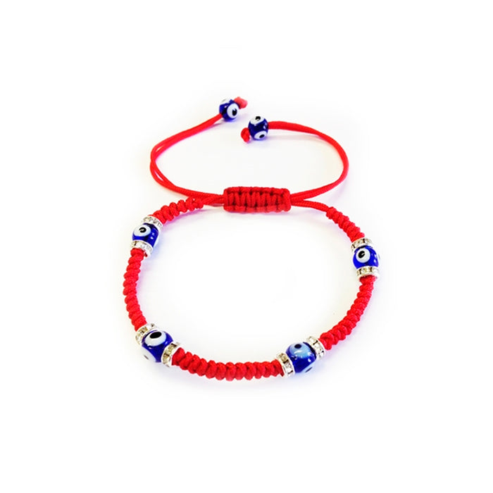 1 Red Kabbbalah Macrame Bracelet Evil Eye Bead Blue Hamsa Luck Charm Hand Adult