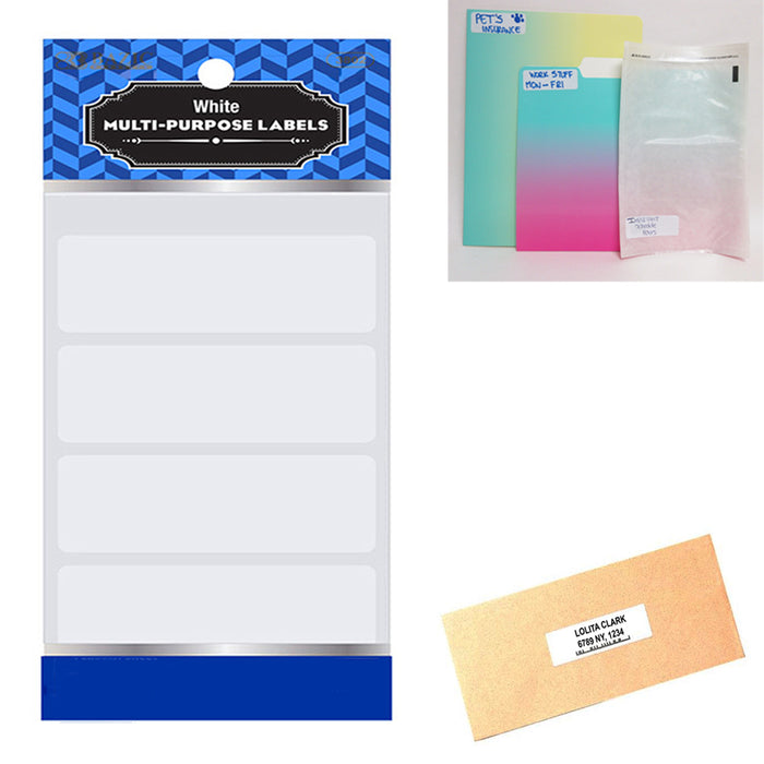 1280 Blank Stickers White Labels 2 3/4" X 1" Self Adhesive Craft Tag Personalize
