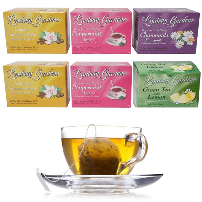 6 PackTea Bags Detox Herbal 100% Premium Flavor 104 Pcs Detox Assorted Flavors