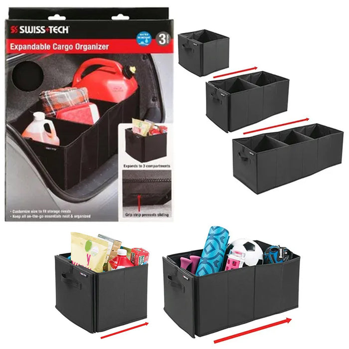 1 Expandable Cargo Organizer Collapsible Fold Trunk Caddy Car Auto Storage Bin