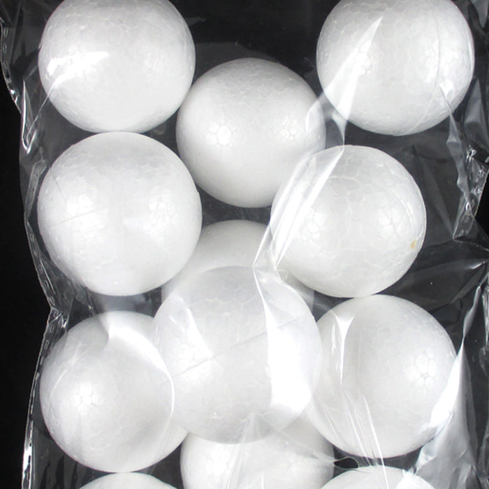 72 Ct White Foam Balls 1.5" Round Polystyrene Sphere Foam Art Craft