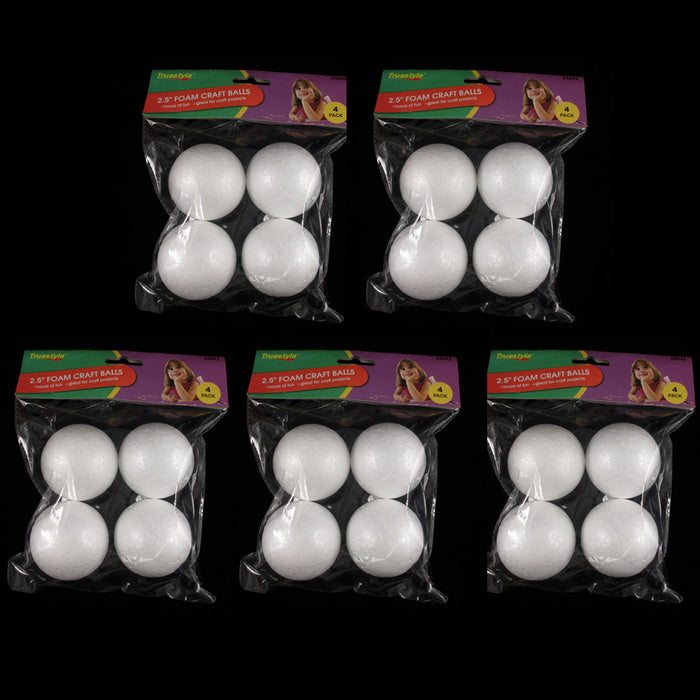 Set of 20 styrofoam shapes (ball, 5 cm diameter) - Wood, Tools & Deco