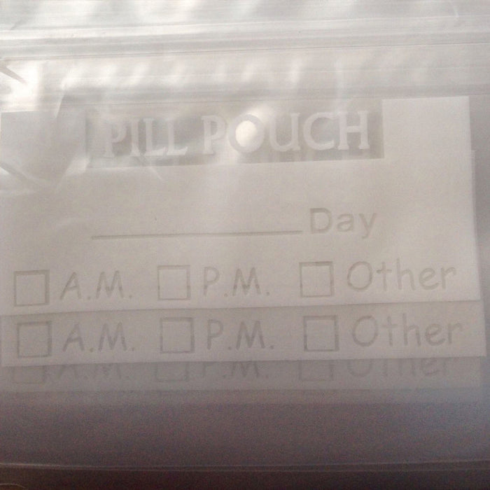 100 Zipper Pill Bags Pouch AM PM Vitamin Organizer Medicine Daily Medication