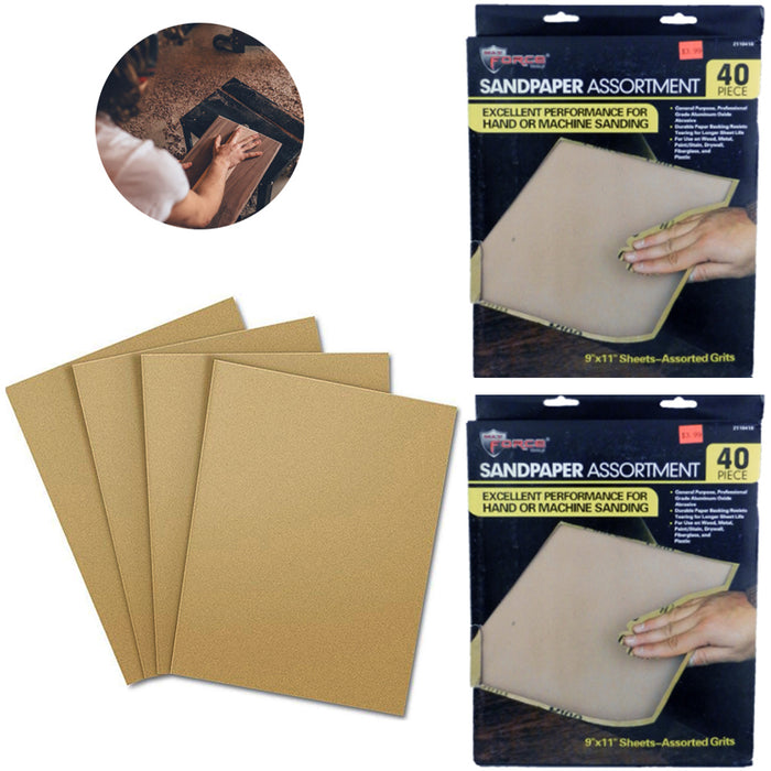 80 Sandpaper Grit Wood Furniture Finish Metal Sand Automotive Polishing Dry Wet