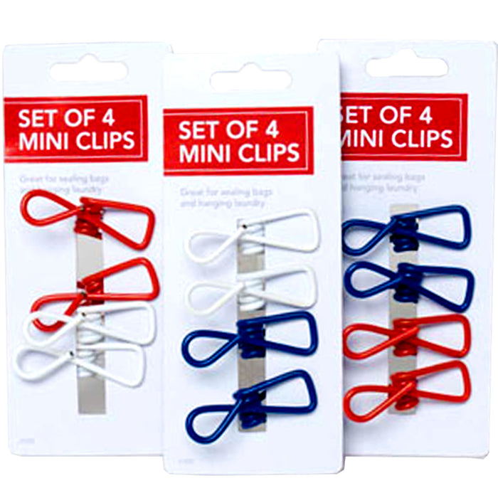 12 Multi Purpose Mini Clips Wire Clamp Metal Food Sealing Bag Snack Chip Holder