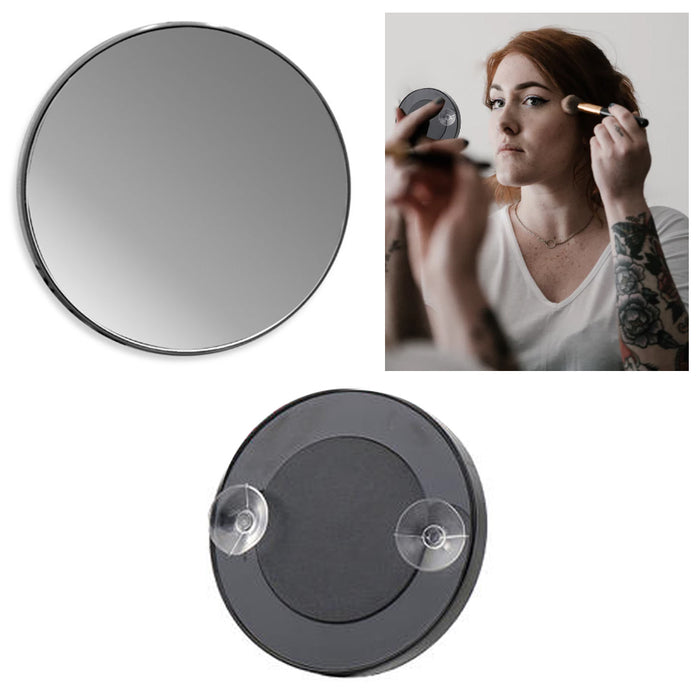 1 Cosmetic Mirror 3x Magnifying Compact With Suction Cups Beauty Macro Make Up !