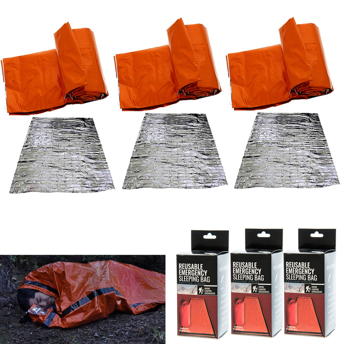 3 Survival Bivvy Bag Emergency Sleeping Lightweight Waterproof Thermal Bivy Sack
