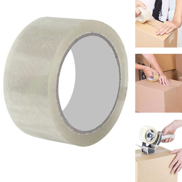 12 Rolls Carton Sealing Clear Packing Tape Box Shipping Packaging 1.89" X 55 Yds