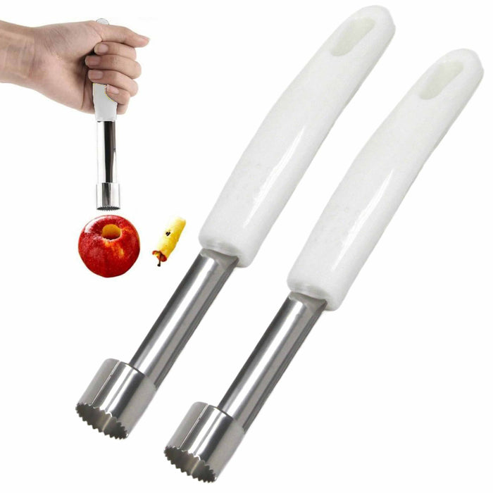 2 Pc Apple Pear Corer Stainless Steel Core Fruit Seed Remover Easy Twist Tool