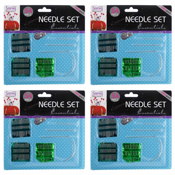 108 Pc Assorted Hand Sewing Needle Set Self Threading Thread Embroidery Threader
