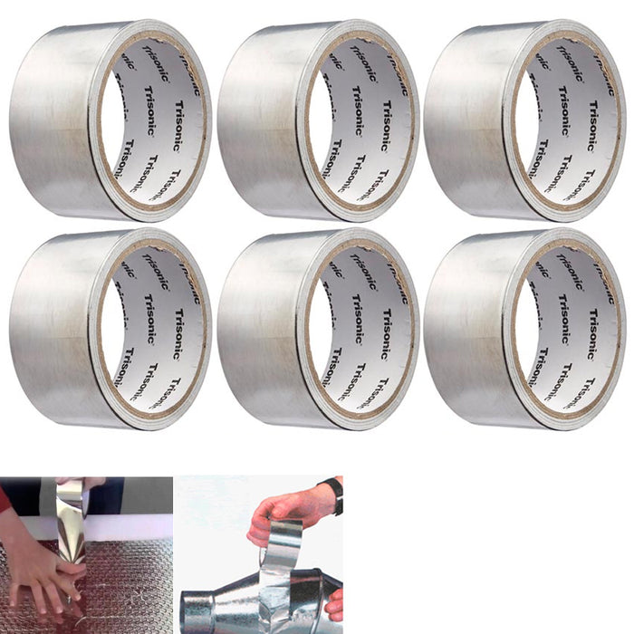 6 Aluminum Tape 1.89" x 10 yds Foil Insulation Metal Tape High Temperature HVAC