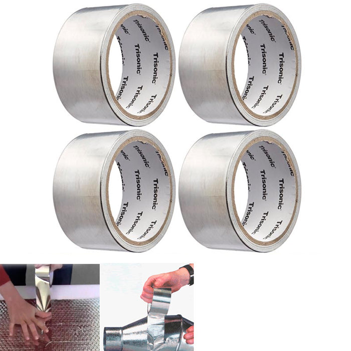 4 Aluminum Tape 1.89" x 10 yds Foil Insulation Metal Tape High Temperature HVAC