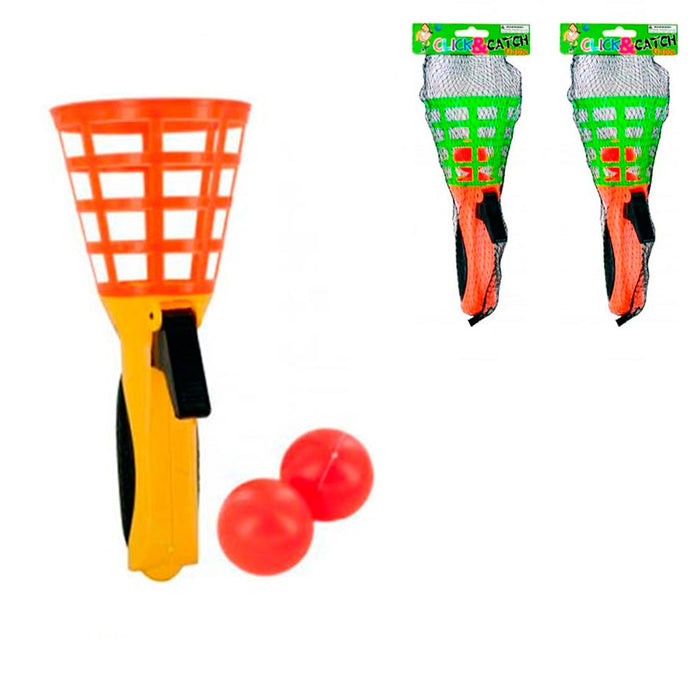 2 Pk Click and Catch Games Ball Party Favor Loot Backyard Fun Outdoor Indoor Kid