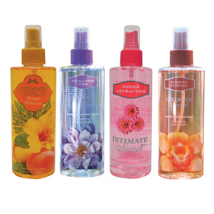 4 Body Spray Mist Splash Bath Fine Fragrance Deodorize Perfume Scent Splash 8 Oz