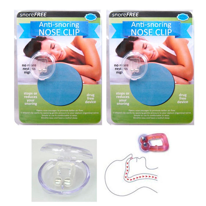 2 Pc Anti Snoring Nose Clips Stop Snore Free Sleep Aid Guard Night Device Tv New