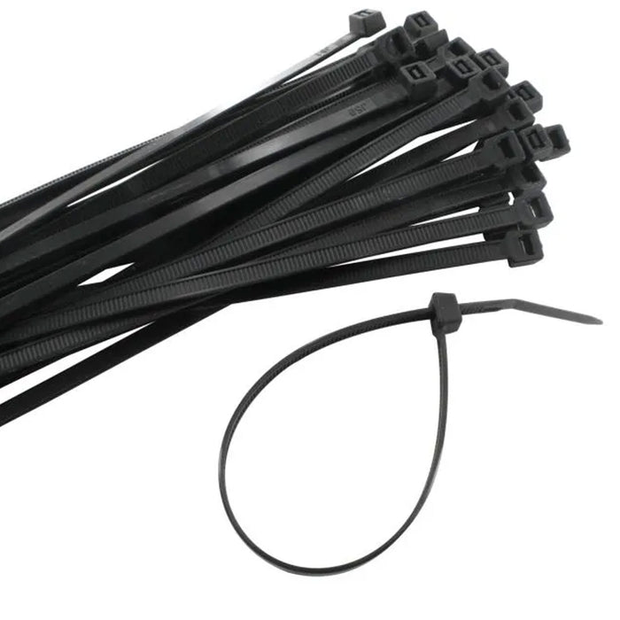 100 X Black Heavy Duty Cable Zip Ties 12" Nylon Wire Cords Temperature Resistant