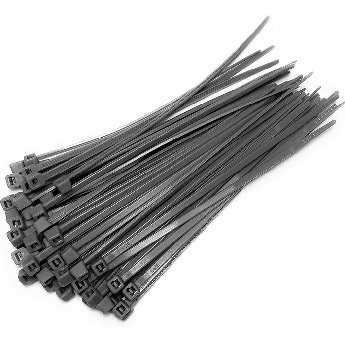 100 X Black Heavy Duty Cable Zip Ties 12" Nylon Wire Cords Temperature Resistant