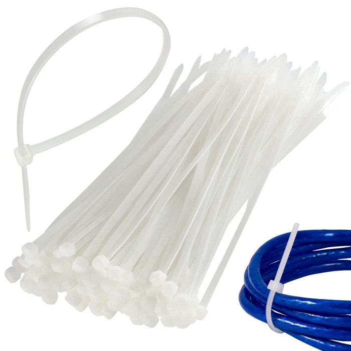 100 X Clear Heavy Duty Nylon Cable Zip Ties 12" Wire Cords Temperature Resistant