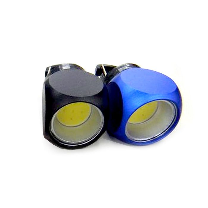 2 X COB LED Cube Keychain Carabiner Flashlight Camp Working Handy Light Portable