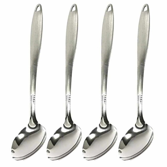 4 Stainless Steel Serving Basting Spoon Kitchen Cooking Utensil Set Tools Server