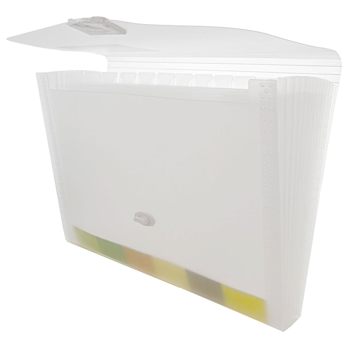1 Clear Expandable 13 Pocket File Folder Paper Organizer Accordion School Office