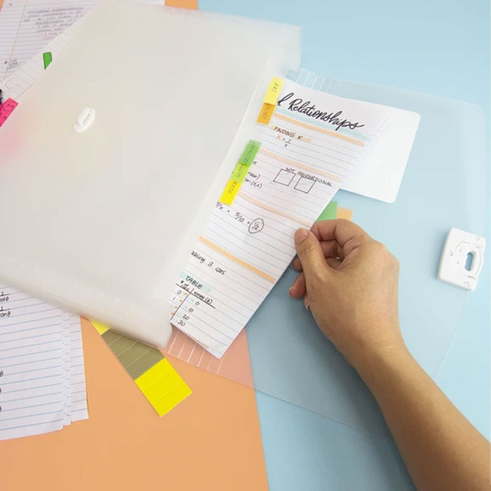 1 Clear Expandable 13 Pocket File Folder Paper Organizer Accordion School Office