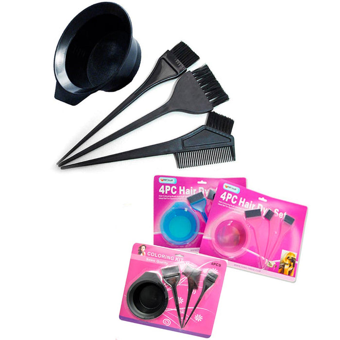 9 Pc Hair Salon Set Dye Color Brush Bowl Combo Coloring Brush Tint Bleach Kit