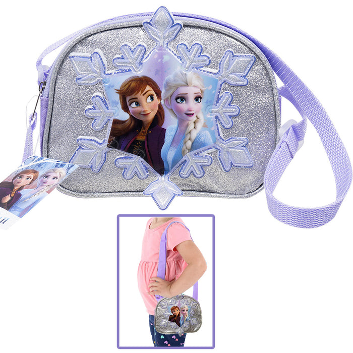 Frozen 2 Holographic Shoulder Crossbody Bag Elsa Ana Ice Snow Flake Girls Purse