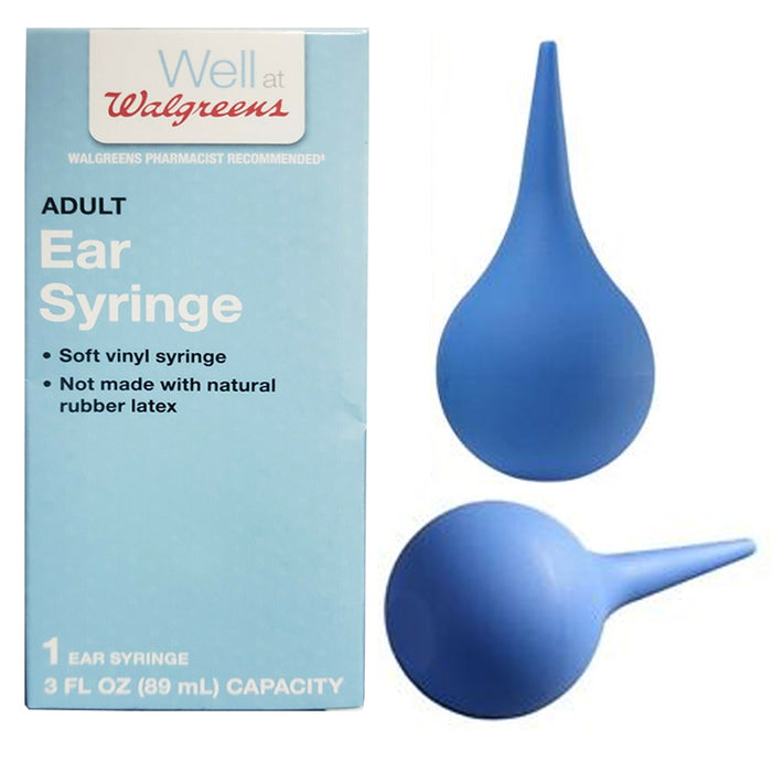2 Pc Adult Ear Syringe Bulb Earwax Removal Soft Nasal Aspirator Suction Cleaner