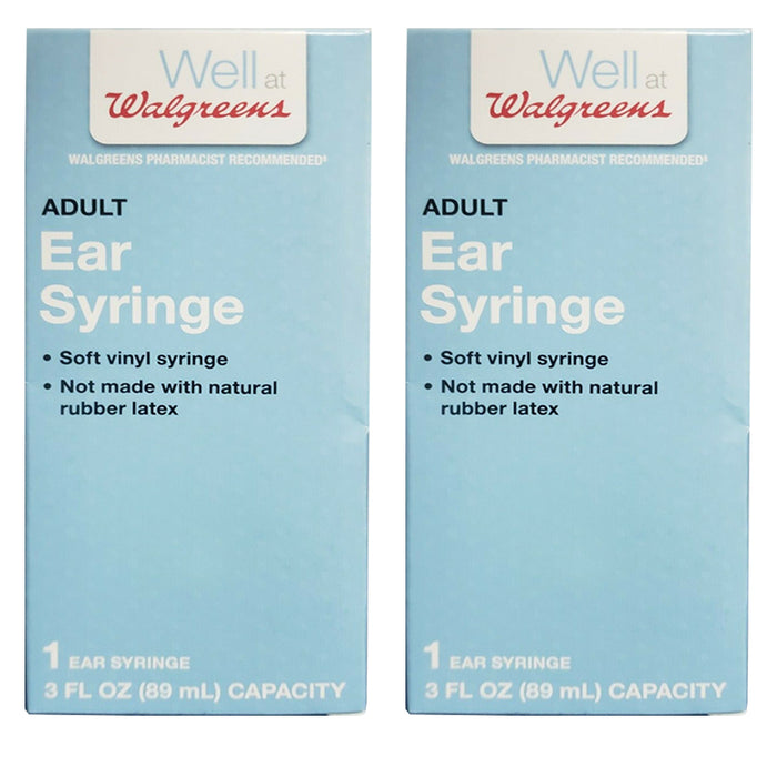 2 Pc Adult Ear Syringe Bulb Earwax Removal Soft Nasal Aspirator Suction Cleaner