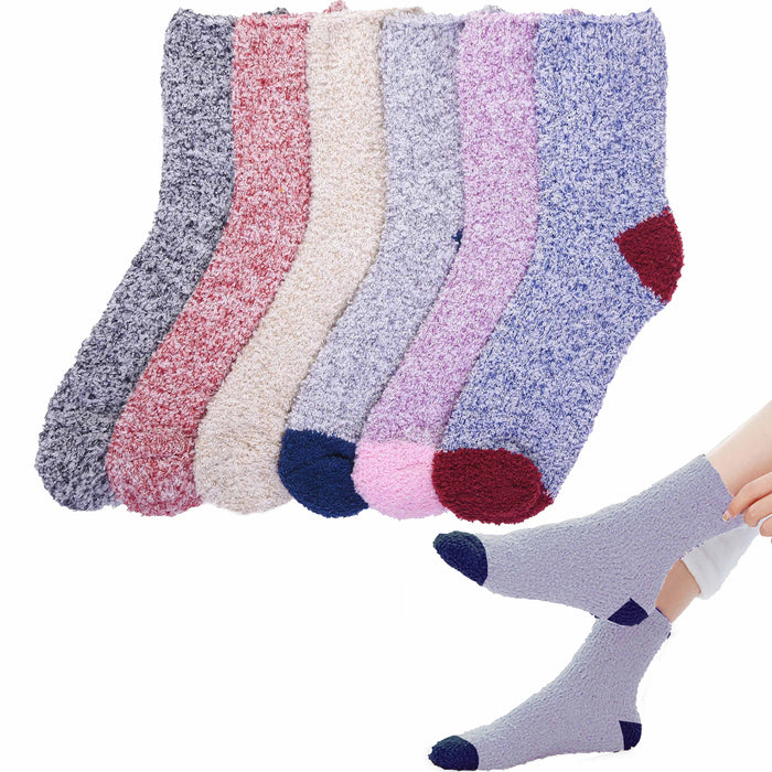 Fuzzy Socks for Women Cozy Soft Warm Socks Casual Home Sleep Comfy Socks 3 Pack