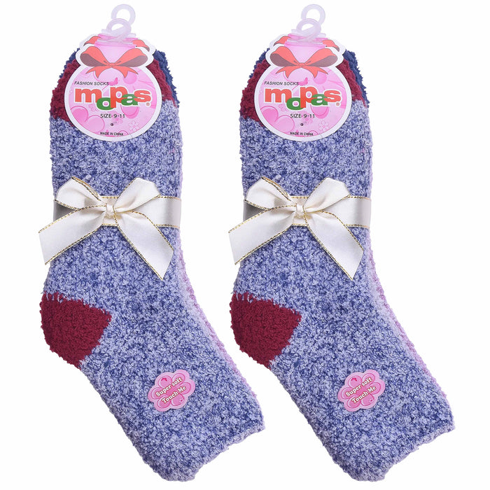 6 Pair Cozy Fuzzy Socks Super Soft Winter Plush Slipper Women's Girls Gift 9-11