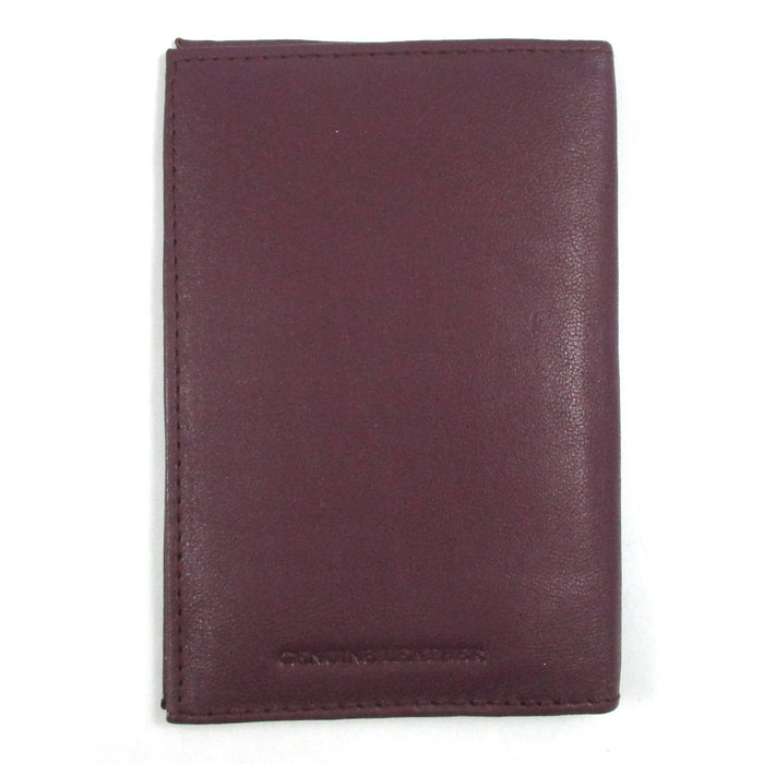 Violet Leather Passport Cover Holder Wallet Case Pass Port Travel US Emblem Gold