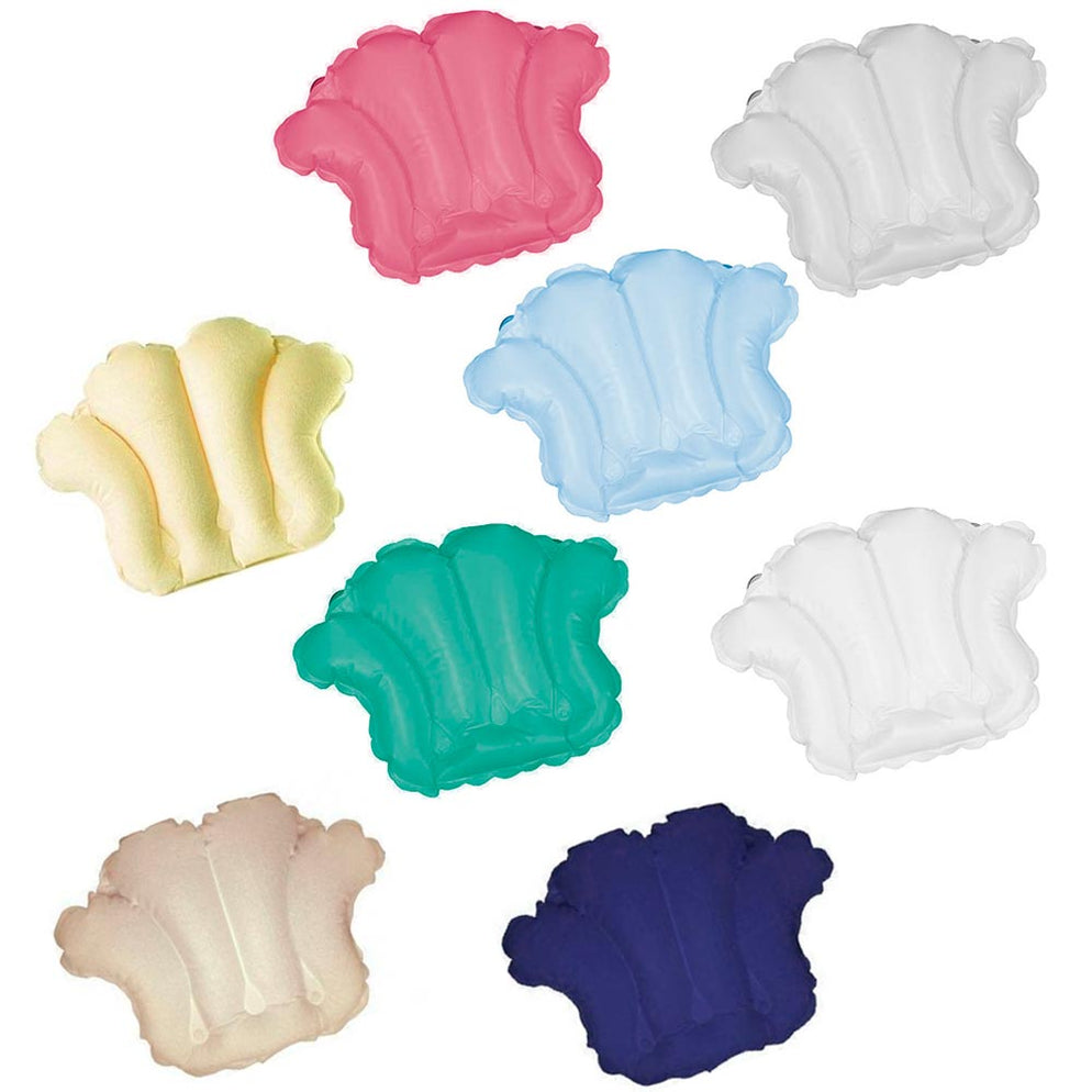 Inflatable Vinyl Shell 1 Vinyl Inflatable Bubble Bath Tub Pillow Shell Shape Neck Spa Cushion ...