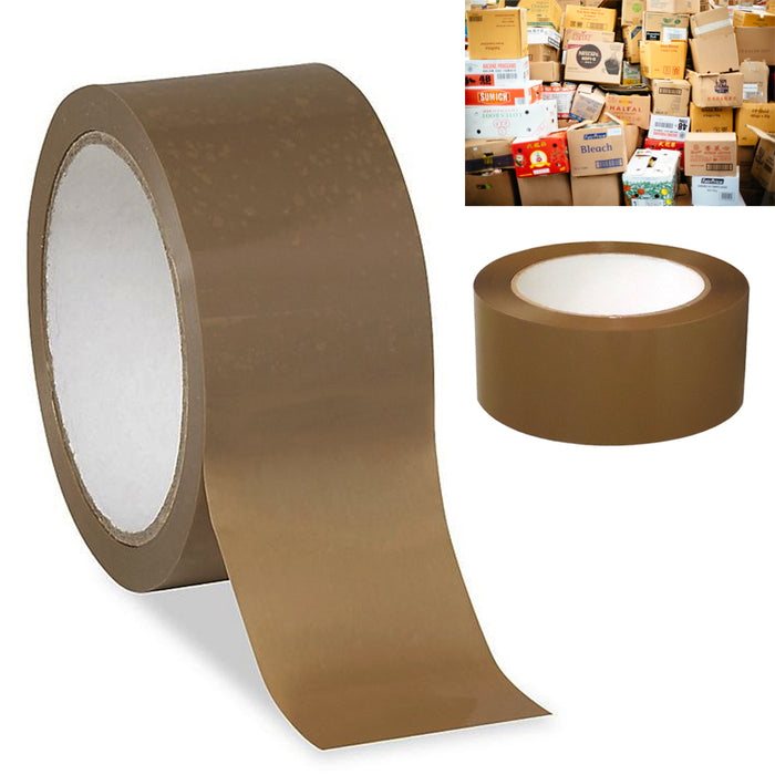 18 Rolls Tan/Brown Packing Tape 1.89"x54 Yards Carton Box Sealing Tapes Shipping